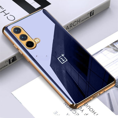 Glossy Gold Edge Back Logo Case For OnePlus Nord Series