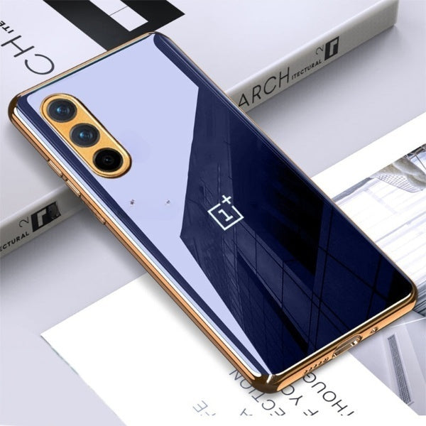 Glossy Gold Edge Back Logo Case For OnePlus Nord Series