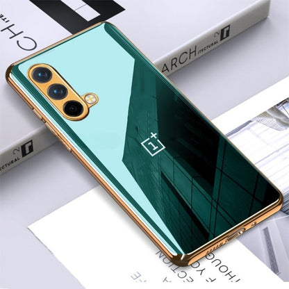 Glossy Gold Edge Back Logo Case For OnePlus Nord Series