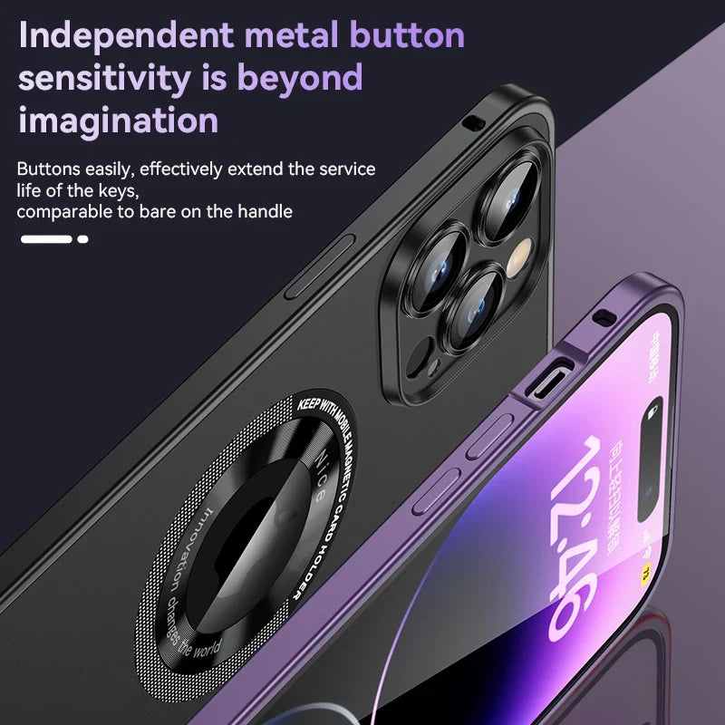 Metal Frame Magnetic Case For iPhone