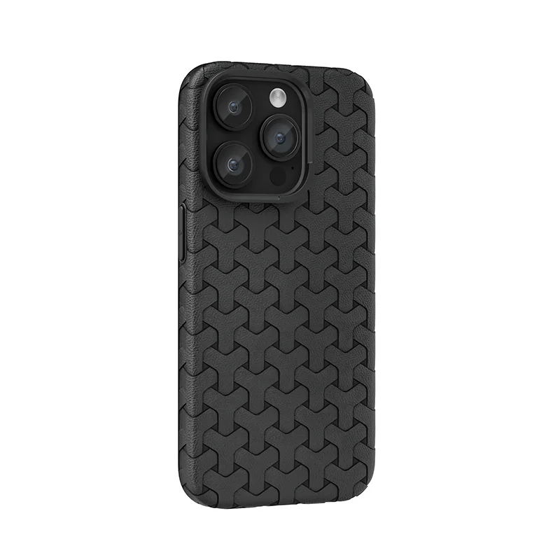 Weave Leather 3D Case For iPhone