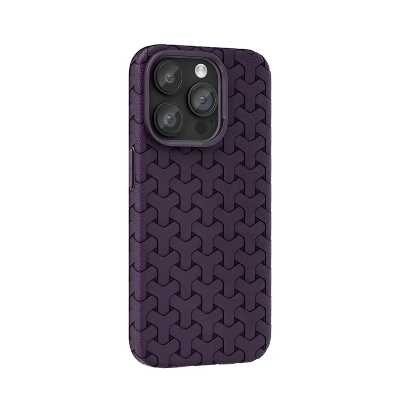 Weave Leather 3D Case For iPhone