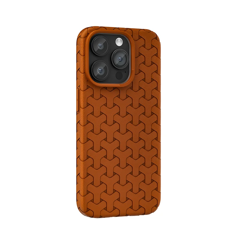 Weave Leather 3D Case For iPhone