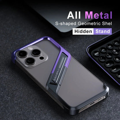 Metal S-shaped Rimless Cover For iPhone