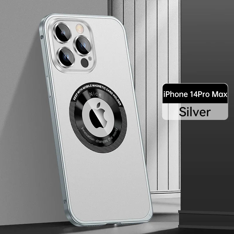 Metal Frame Magnetic Case For iPhone