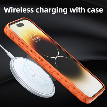 Weave Leather 3D Case For iPhone