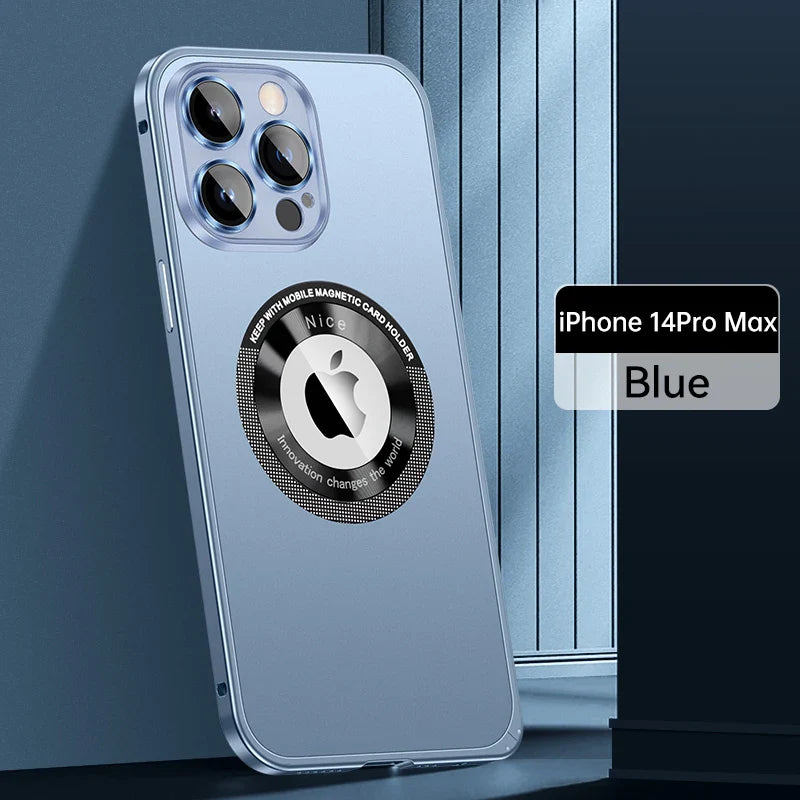 Metal Frame Magnetic Case For iPhone